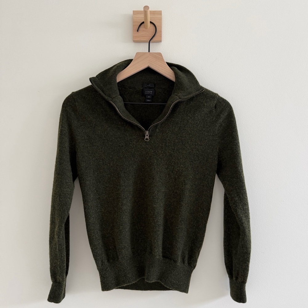 J.Crew Merino Wool Half-Zip Sweater (Slim Fit)